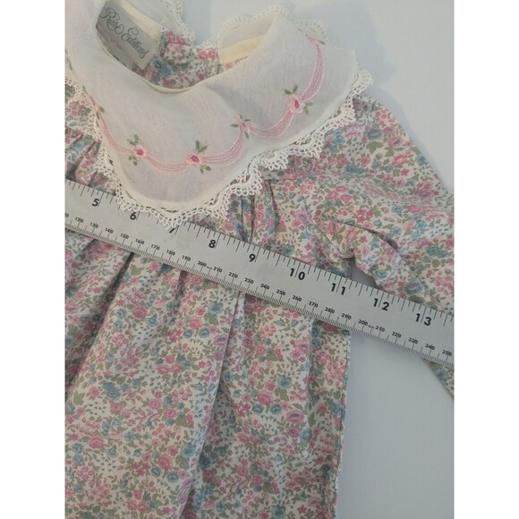 Vintage Baby Girl 18 Month Bubble Romper One Piece Floral USA Made Rare Editions - Picture 8 of 10